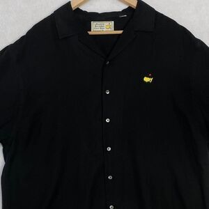 Augusta Golf Shirt Men's XL Bobby Jones Black Button Up‎ Masters PGA TOURNAMENT